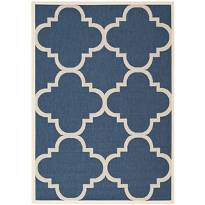 Safavieh Courtyard Navy Indoor Outdoor Rug - 4' x 5'7&quot