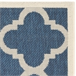 Safavieh Courtyard Navy Indoor Outdoor Rug - 4' x 5'7