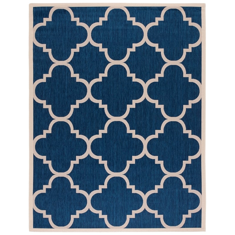 Safavieh Courtyard Navy Indoor Outdoor Rug - 8' x 11'