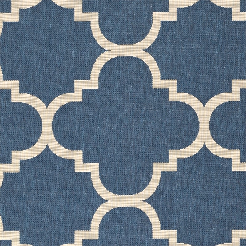 Safavieh Courtyard Navy Indoor Outdoor Rug - 8' x 11'