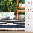 Safavieh Courtyard Navy Indoor Outdoor Rug - Square 5'3