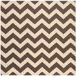 Safavieh Courtyard Dark Brown Indoor Outdoor Rug - Square 6'7