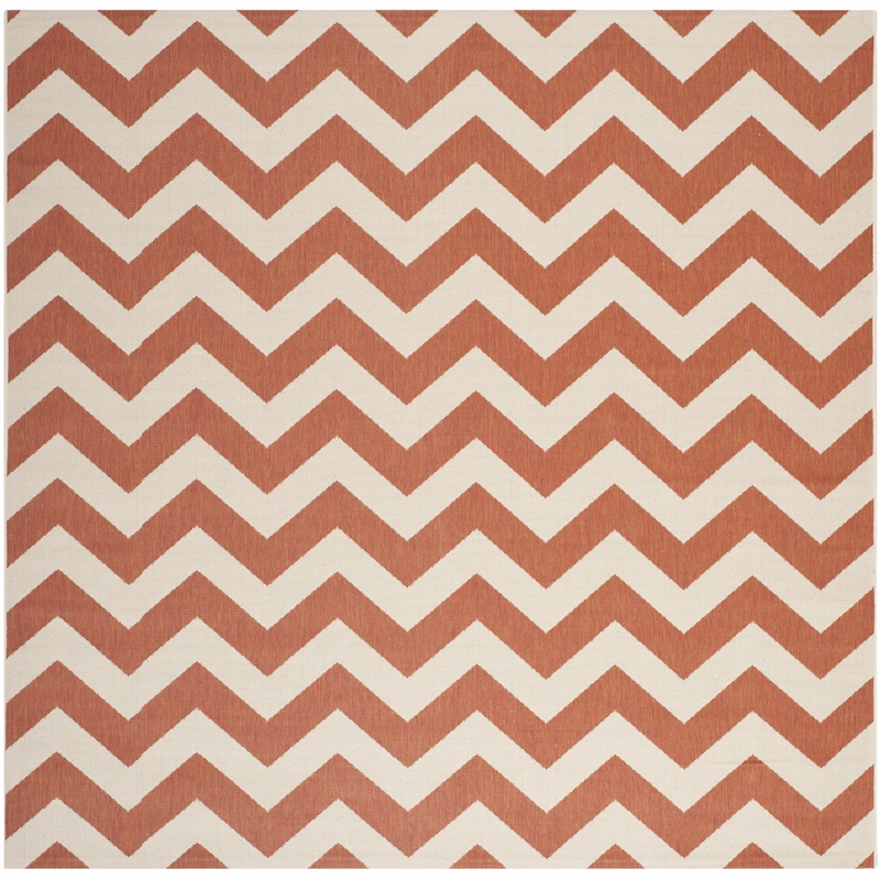 Safavieh Courtyard Terracotta Indoor Outdoor Rug - Square 4'