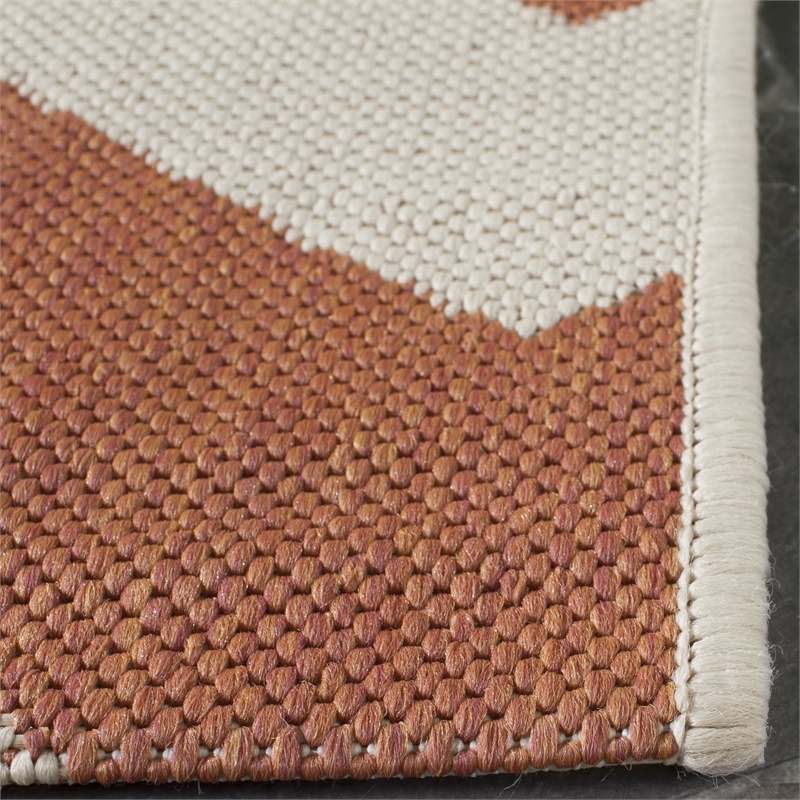 Safavieh Courtyard Terracotta Indoor Outdoor Rug - Square 4'