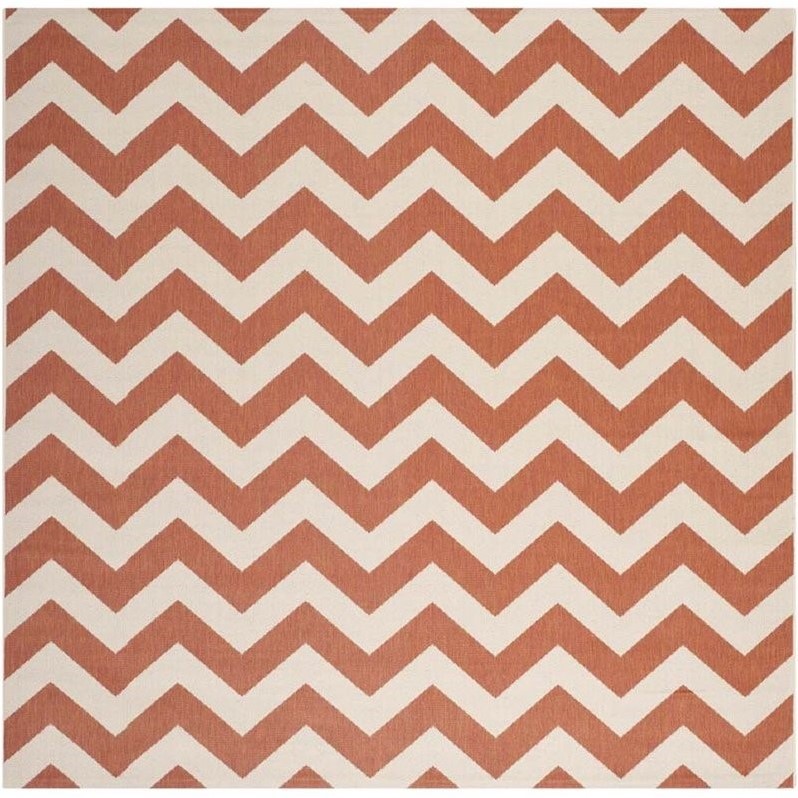 Safavieh Courtyard Terracotta Indoor Outdoor Rug - Square 5'3