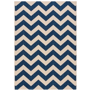 Safavieh Courtyard Navy Indoor Outdoor Rug - 6'7&quot x 9'6&quot