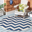 Safavieh Courtyard Navy Indoor Outdoor Rug - Round 5'3