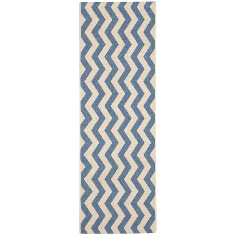 Safavieh Courtyard Blue Indoor Outdoor Rug - Runner 2'3