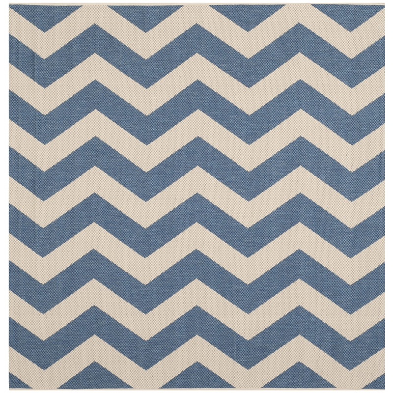 Safavieh Courtyard Blue Indoor Outdoor Rug - Square 7'10