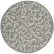Safavieh Courtyard Anthracite Indoor Outdoor Rug - Round 6'7