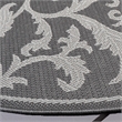 Safavieh Courtyard Anthracite Indoor Outdoor Rug - Round 6'7