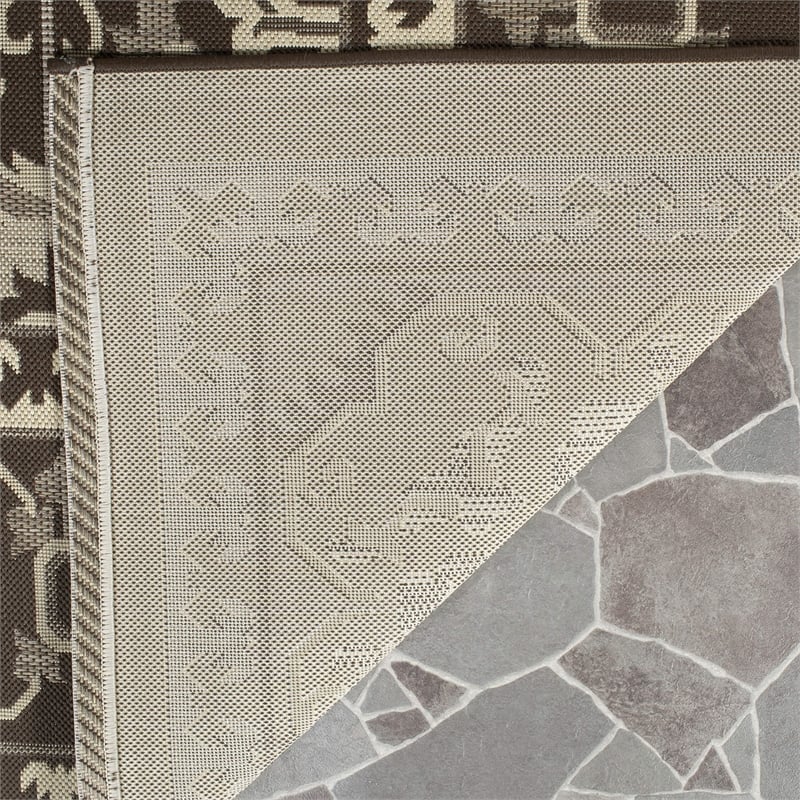Safavieh Courtyard Chocolate Indoor Outdoor Rug - 2' x 3'7