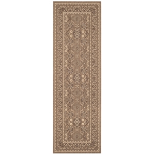 Safavieh Courtyard Chocolate Indoor Outdoor Rug - Runner 2'7&quot x 8'2&quot