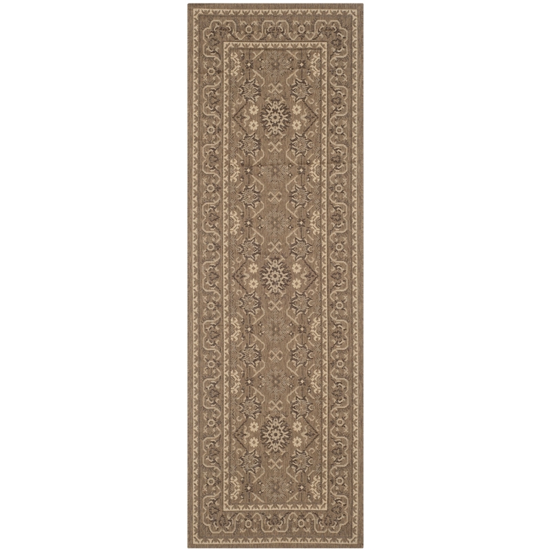 Safavieh Courtyard Brown Indoor Outdoor Rug - Runner 2'7