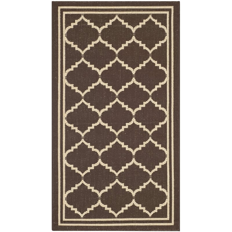 Safavieh Courtyard Chocolate Indoor Outdoor Rug - 2' x 3'7