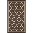 Safavieh Courtyard Chocolate Indoor Outdoor Rug - 2' x 3'7