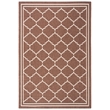 Safavieh Courtyard Chocolate Indoor Outdoor Rug - 4' x 5'7