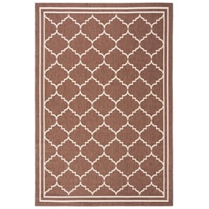 Safavieh Courtyard Chocolate Indoor Outdoor Rug - 5'3&quot x 7'7&quot