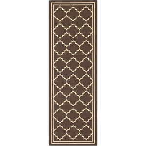 Safavieh Courtyard Chocolate Indoor Outdoor Rug - Runner 2'3&quot x 6'7&quot