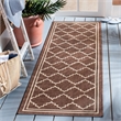 Safavieh Courtyard Chocolate Indoor Outdoor Rug - Runner 2'3