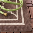 Safavieh Courtyard Chocolate Indoor Outdoor Rug - Runner 2'3
