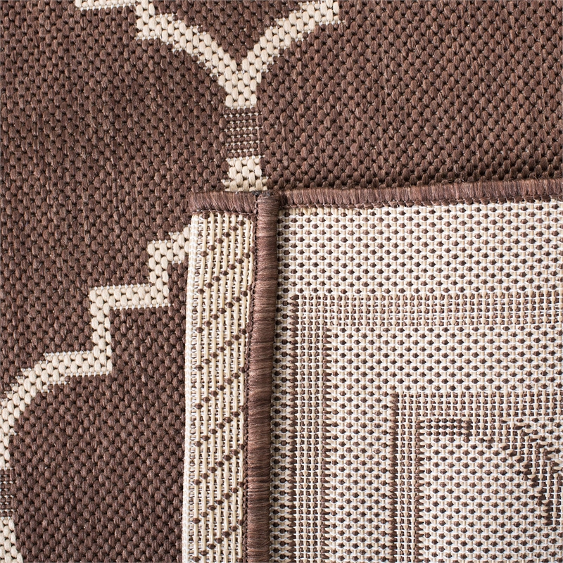 Safavieh Courtyard Chocolate Indoor Outdoor Rug - Runner 2'3