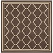 Safavieh Courtyard Chocolate Indoor Outdoor Rug - Square 6'7