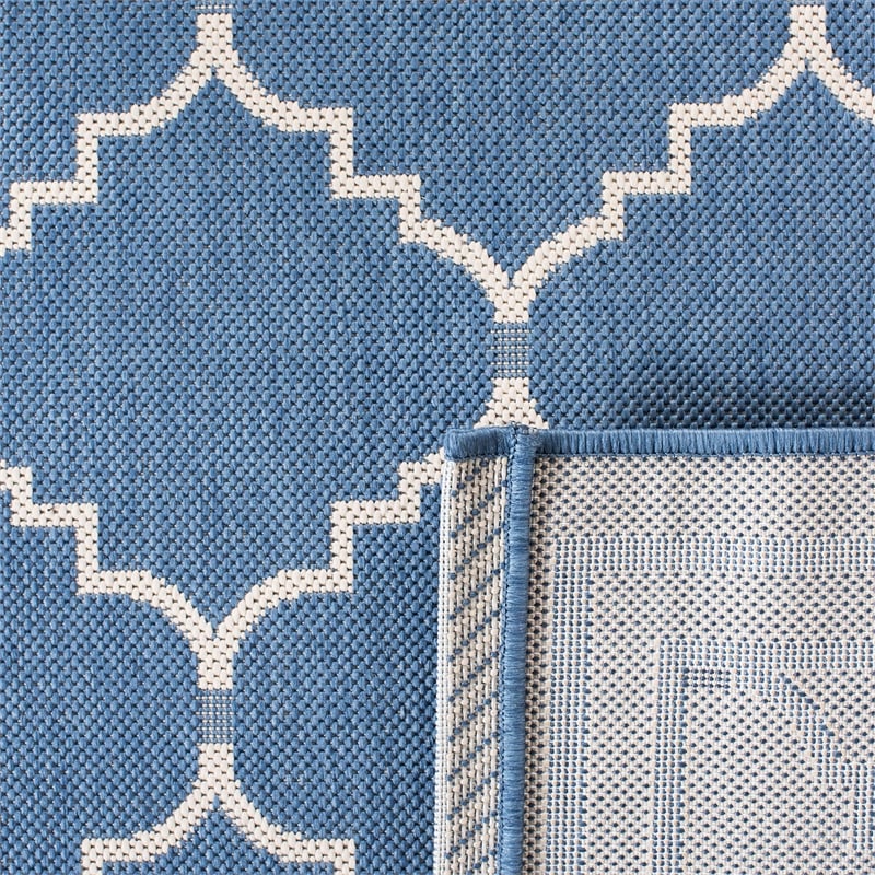 Safavieh Courtyard Blue Indoor Outdoor Rug - 2'7