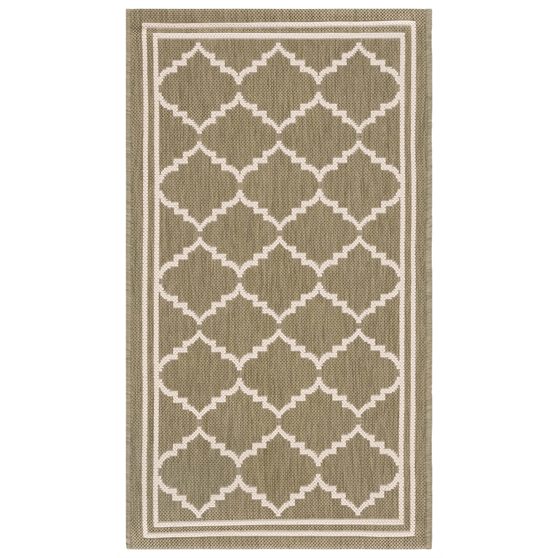 Safavieh Courtyard Green Indoor Outdoor Rug - 2' x 3'7