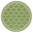 Safavieh Courtyard Green Indoor Outdoor Rug - Round 6'7