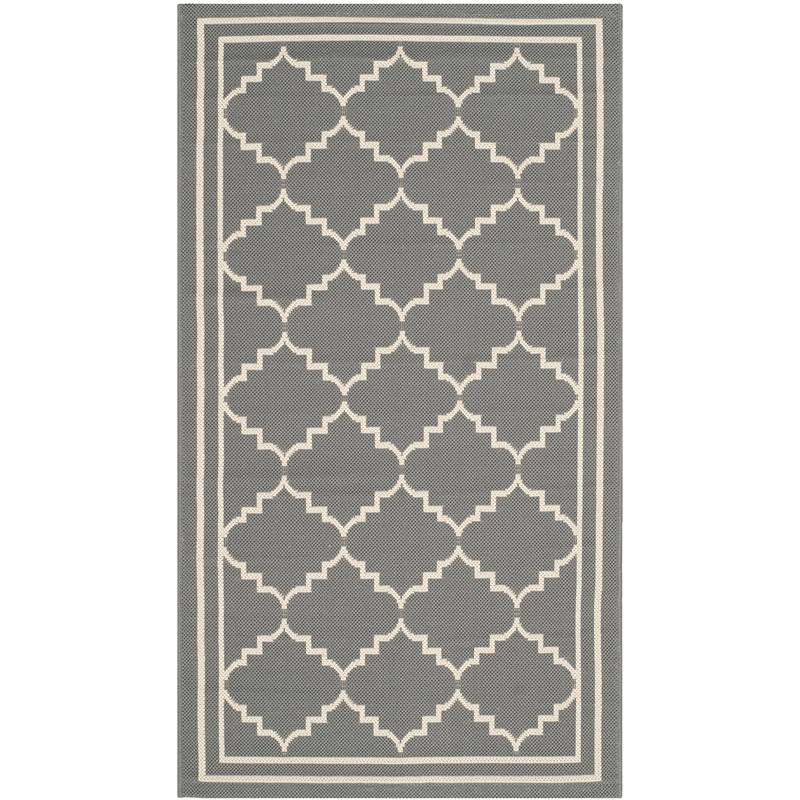 Safavieh Courtyard Grey Indoor Outdoor Rug - 2' x 3'7