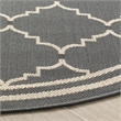 Safavieh Courtyard Grey Indoor Outdoor Rug - Round 6'7