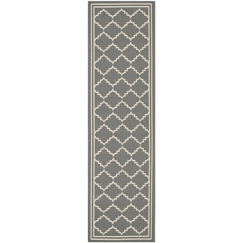 Safavieh Courtyard Grey Indoor Outdoor Rug - Runner 2'3