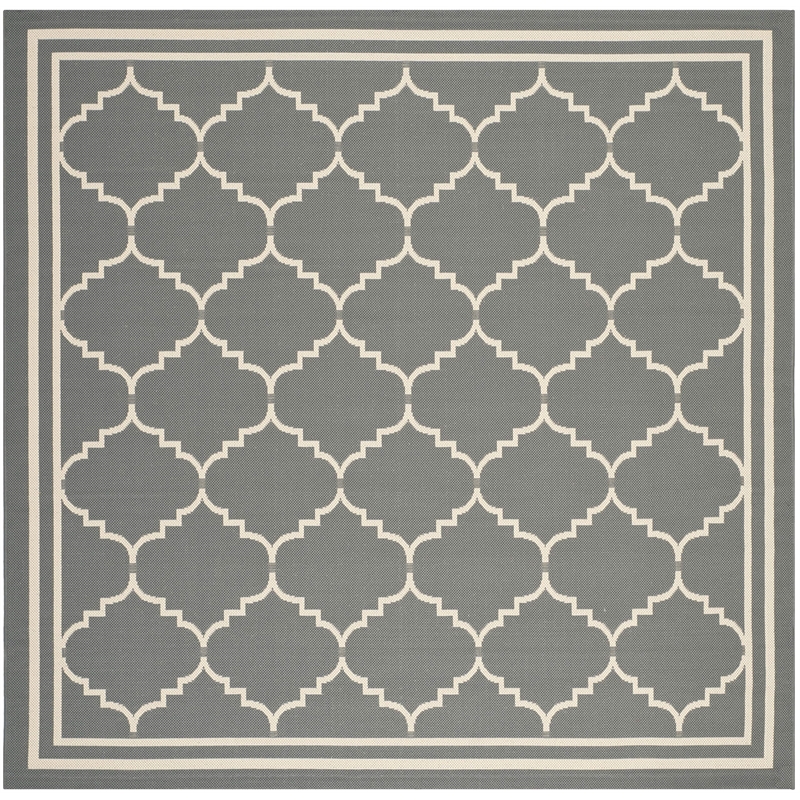 Safavieh Courtyard Grey Indoor Outdoor Rug - Square 6'7
