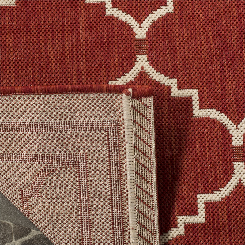 Safavieh Courtyard Red Indoor Outdoor Rug - 4' x 5'7