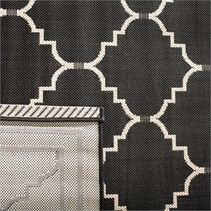 Safavieh Courtyard Black Indoor Outdoor Rug - 2' x 3'7&quot
