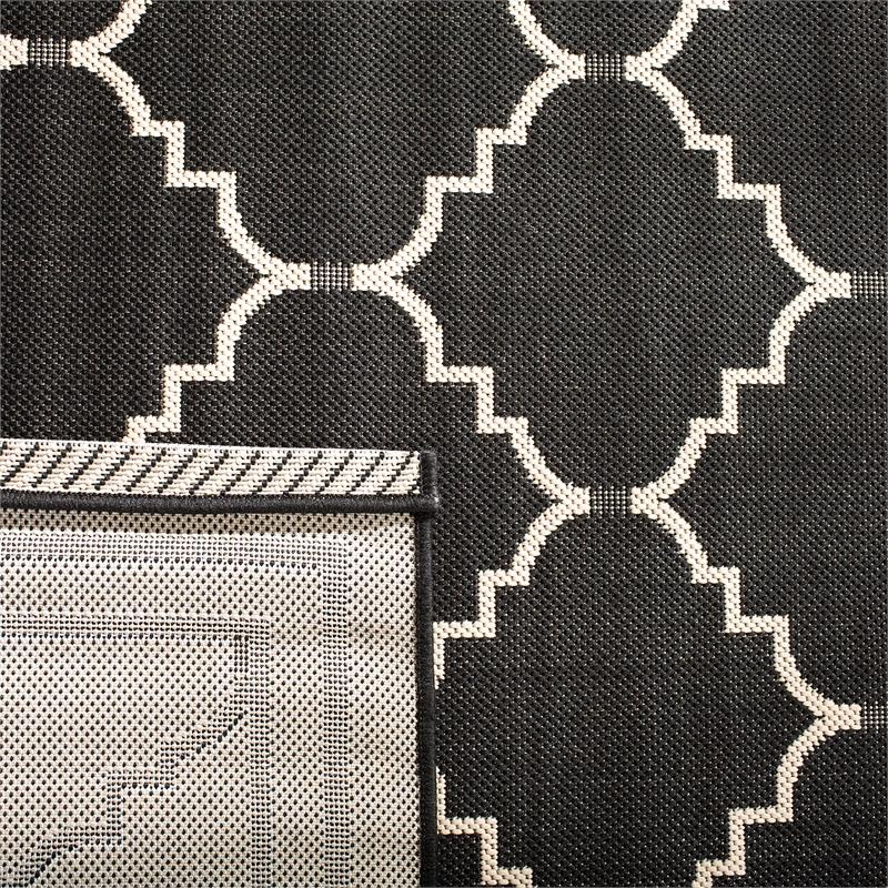 Safavieh Courtyard Black Indoor Outdoor Rug - Square 6'7