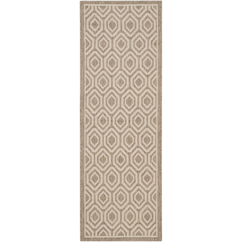 Safavieh Courtyard Brown Indoor Outdoor Rug - 2'7