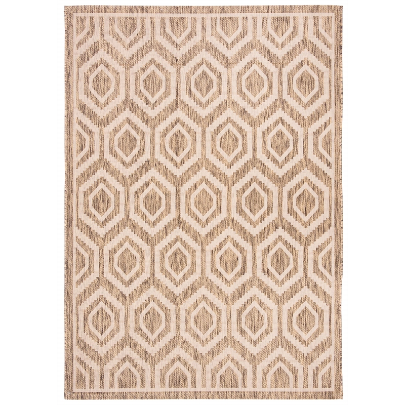 Safavieh Courtyard Brown Indoor Outdoor Rug - 5'3