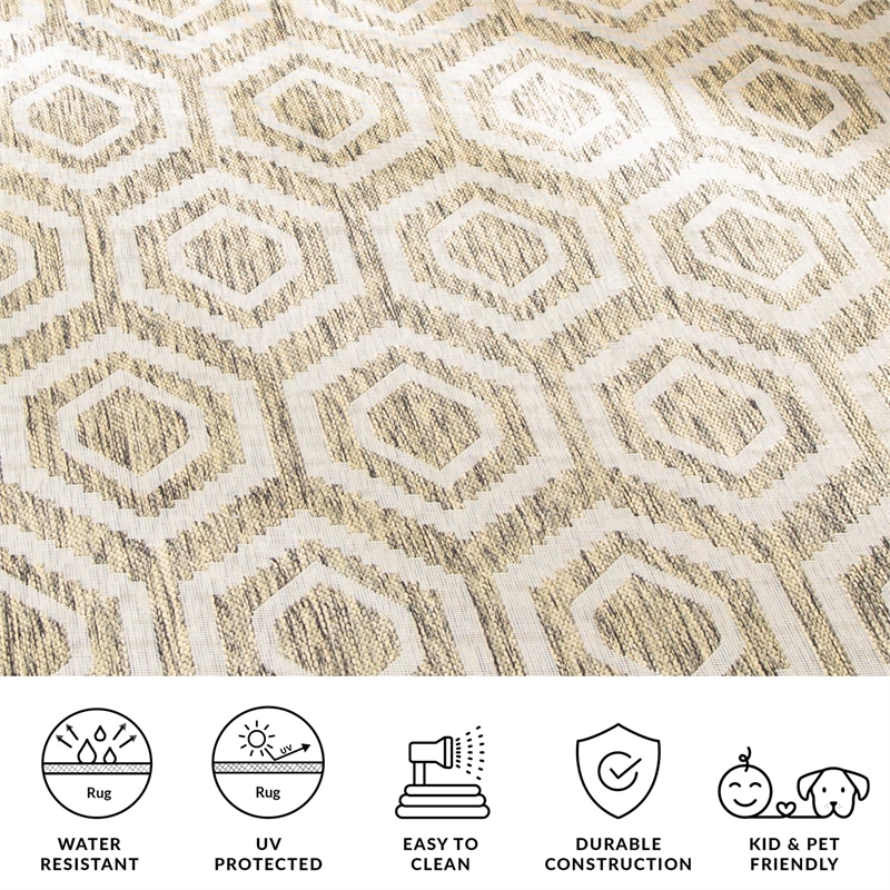 Safavieh Courtyard Brown Indoor Outdoor Rug - 5'3
