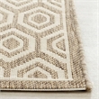 Safavieh Courtyard Brown Indoor Outdoor Rug - 6'7