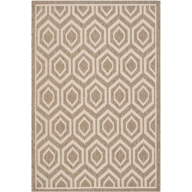 Safavieh Courtyard Brown Indoor Outdoor Rug - 8' x 11'