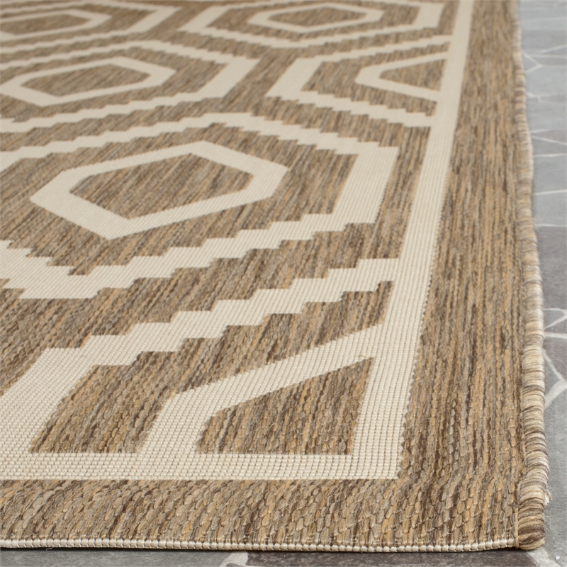 Safavieh Courtyard Brown Indoor Outdoor Rug - 9' x 12'