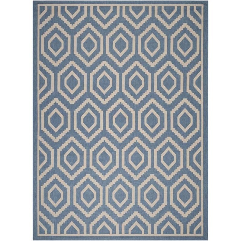 Safavieh Courtyard Blue Indoor Outdoor Rug - 5'3