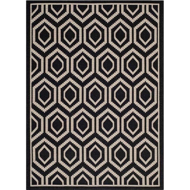 Safavieh Courtyard Black Indoor Outdoor Rug - 6'7