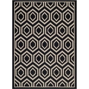Safavieh Courtyard Black Indoor Outdoor Rug - 6'7&quot x 9'6&quot
