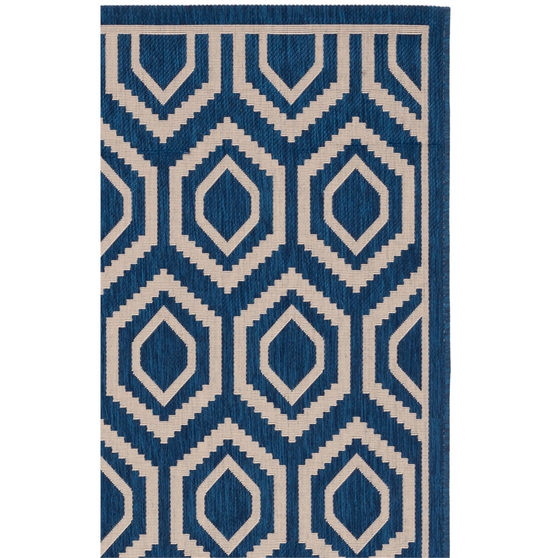 Safavieh Courtyard Navy Indoor Outdoor Rug - 5'3
