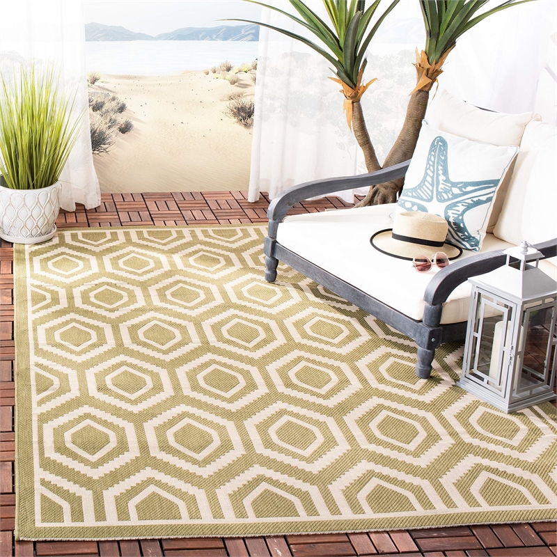 Safavieh Courtyard Navy Indoor Outdoor Rug - 9' x 12'