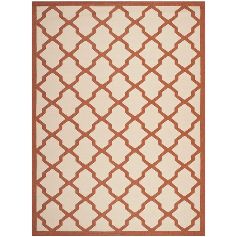 Safavieh Courtyard Beige Indoor Outdoor Rug - 6'7