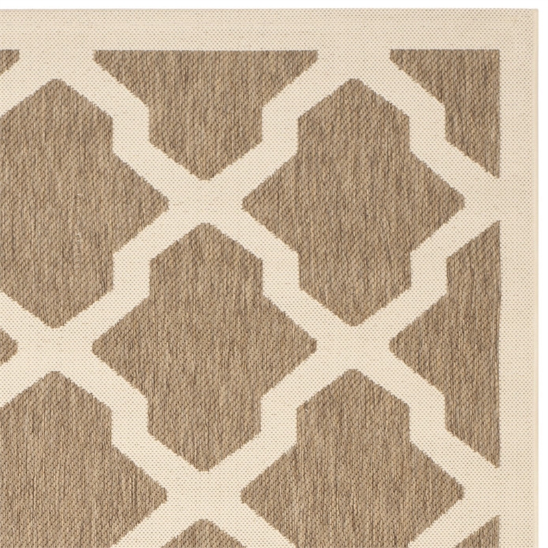 Safavieh Courtyard Brown Indoor Outdoor Rug - 6'7